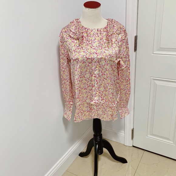 J. Crew Ruffle Top In Field Day Print - Picture 5 of 7